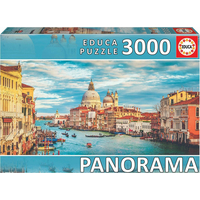 EDUCA Panoramatické puzzle Canal Grande, Benátky 3000 dielikov