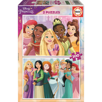 EDUCA Puzzle Disney princeznej 2x100 dielikov
