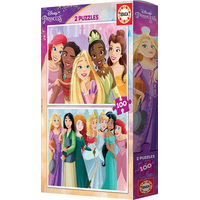 EDUCA Puzzle Disney princeznej 2x100 dielikov