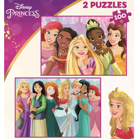 EDUCA Puzzle Disney princeznej 2x100 dielikov