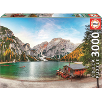EDUCA Puzzle Jazero Braies na jeseň, Taliansko 3000 dielikov