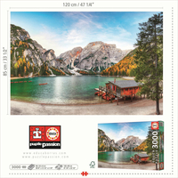 EDUCA Puzzle Jazero Braies na jeseň, Taliansko 3000 dielikov