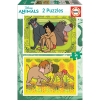 EDUCA Puzzle Kniha džunglí: S priateľmi 2x48 dielikov