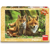 DINO Puzzle Líška s mláďatkom XL 300 dielikov