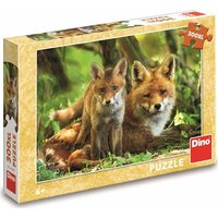 DINO Puzzle Líška s mláďatkom XL 300 dielikov