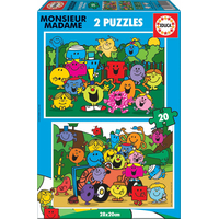 EDUCA Puzzle Monsieur Madame 2x20 dielikov