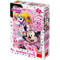 DINO Puzzle s drahokamami Minnie 200 dielikov