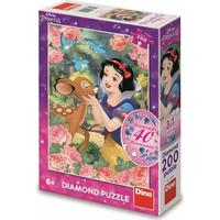 DINO Puzzle s drahokamami Snehulienka a srnka 200 dielikov