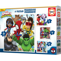 EDUCA Puzzle Spidey a jeho úžasní priatelia 4v1 (12,16,20,25 dielikov)
