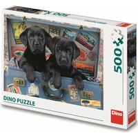 DINO Puzzle Šteňatá v kufri 500 dielikov