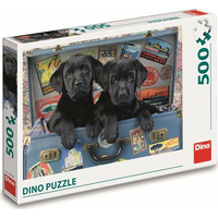 DINO Puzzle Šteňatá v kufri 500 dielikov