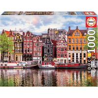 EDUCA Puzzle Tancujúce domy, Amsterdam 1000 dielikov