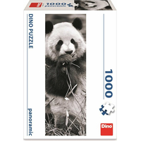 DINO Vertikálne puzzle Panda v tráve 1000 dielikov