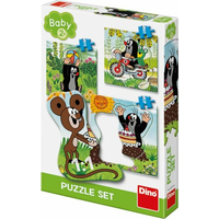 DINO Baby puzzle Krtko na lúke 3v1 (3,4,5 dielikov)