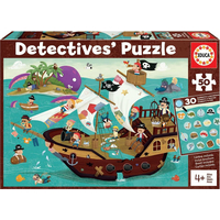 EDUCA Detektívne puzzle Pirátska loď 50 dielikov
