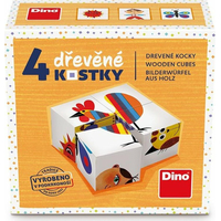 DINO Obrázkové kocky Kohút, 4 kocky