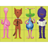 DINO Obrázkové kocky Príšerky, 12 kociek
