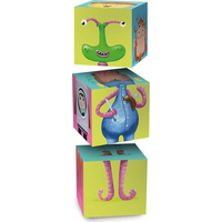 DINO Obrázkové kocky Príšerky, 12 kociek