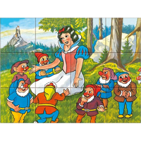 DINO Obrázkové kocky Snehulienka, 12 kociek