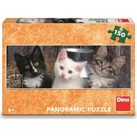 DINO Panoramatické puzzle Tri mačiatka 150 dielikov