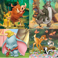 EDUCA Puzzle Disney rozprávky 4v1 (12,16,20,25 dielikov)