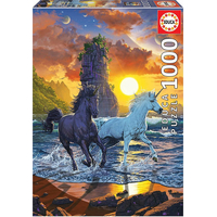 EDUCA Puzzle Jednorožce na pláži 1000 dielikov
