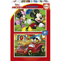 EDUCA Puzzle Mickey Mouse: Zábavný park 2x20 dielikov