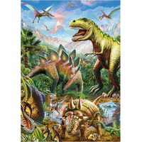 Svietiace puzzle Svet dinosaurov XL 100 dielikov