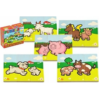 TEDDIES Drevené puzzle Moje prvé zvieratká