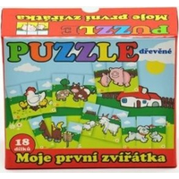 TEDDIES Drevené puzzle Moje prvé zvieratká