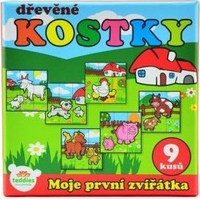 TEDDIES Obrázkové kocky Moje prvé zvieratká, 9 kociek