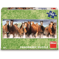 DINO Panoramatické puzzle Kone vo vode 150 dielikov