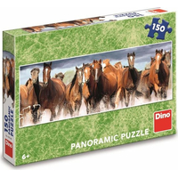 DINO Panoramatické puzzle Kone vo vode 150 dielikov