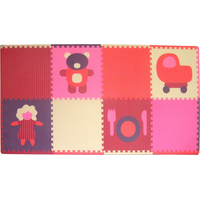 BABY GREAT Penové puzzle Dievčenské hračky SX (60x60) s okrajmi