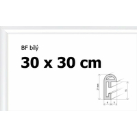 BFHM Plastový rám 30x30cm - biely