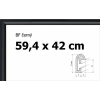 BFHM Plastový rám na puzzle 59,4x42cm A2 - čierny