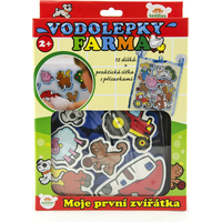 TEDDIES Vodolepky Moje prvé zvieratká: Farma 12 ks + sieťka