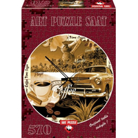 ART PUZZLE Puzzle hodiny Šálka kávy 570 dielikov
