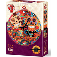 ART PUZZLE Puzzle hodiny Šťastný koniec 570 dielikov (vrátane rámu)