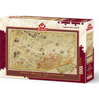 ART PUZZLE Puzzle Mapa kapitána Reise 1000 dielikov