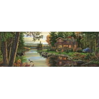 ART PUZZLE Panoramatické puzzle Odpočinok na chate 1000 dielikov