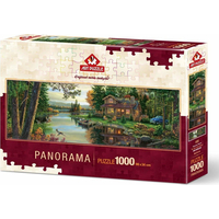 ART PUZZLE Panoramatické puzzle Odpočinok na chate 1000 dielikov