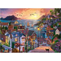 ANATOLIAN Puzzle Pobrežné mesto pri západe slnka 1000 dielikov