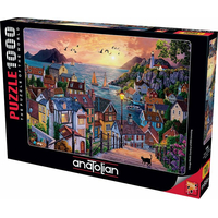 ANATOLIAN Puzzle Pobrežné mesto pri západe slnka 1000 dielikov