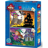 ART PUZZLE Puzzle Sova a čarodejnica 2x100 dielikov