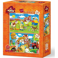 ART PUZZLE Puzzle Šťastný farmár 24+35 dielikov