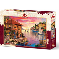 ART PUZZLE Puzzle Stredomorský prístav 1500 dielikov