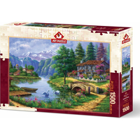 ART PUZZLE Puzzle Dedina pri jazere 1500 dielikov