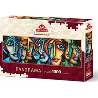 ART PUZZLE Panoramatické puzzle Tváre 1000 dielikov