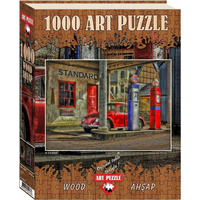 ART PUZZLE Drevené puzzle Čerpacia stanica 1000 dielikov